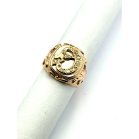 Перстень з червоного золота з алмазами